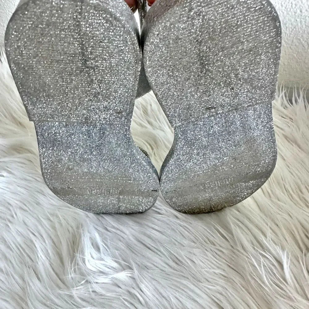 MELISSA | Silver Glitter Buckle Strap Beach Sandals Sandal Jellies Jelly‎ | Size - Picture 6 of 6